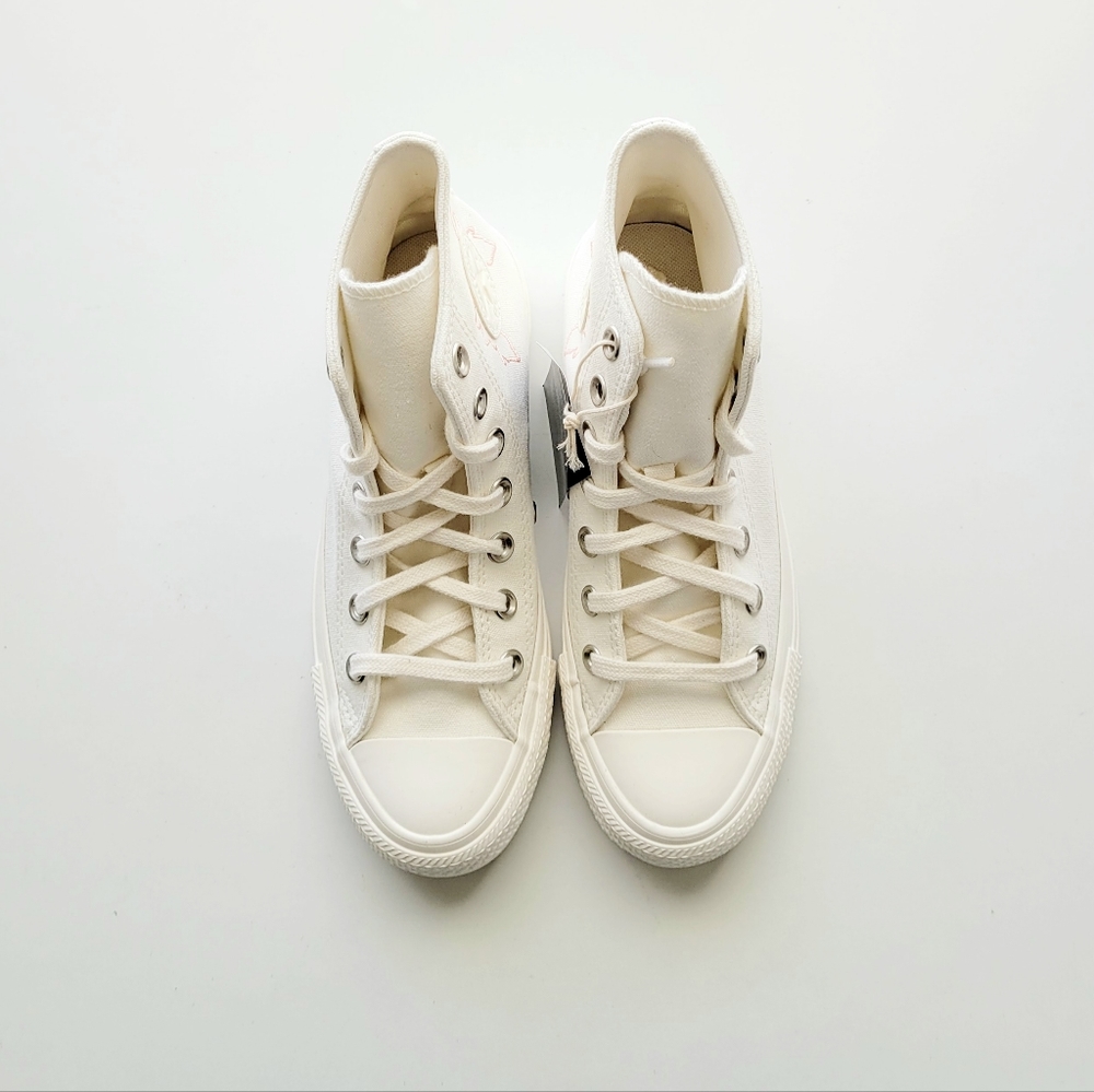 Converse CTAS Hi Egret Pale Amethyst Embroidered Women's 6 - Picture 2 of 9